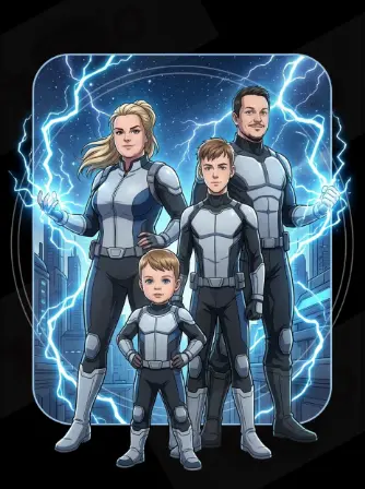 Anime Hero-style AI superhero artwork