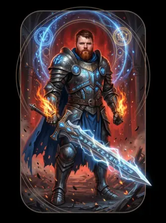 Dark Crusader-style AI superhero artwork