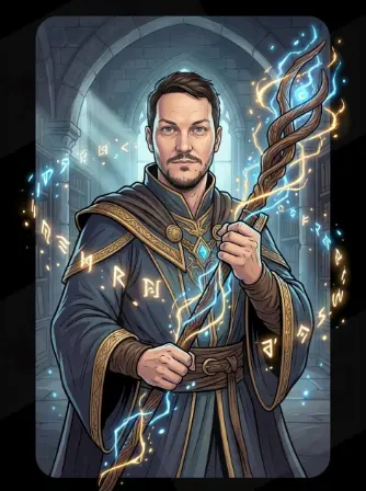 Fantasy Mage-style AI superhero artwork